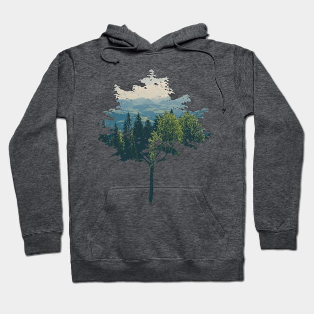 Tree Landscape Cut Out Hoodie by shellysom91